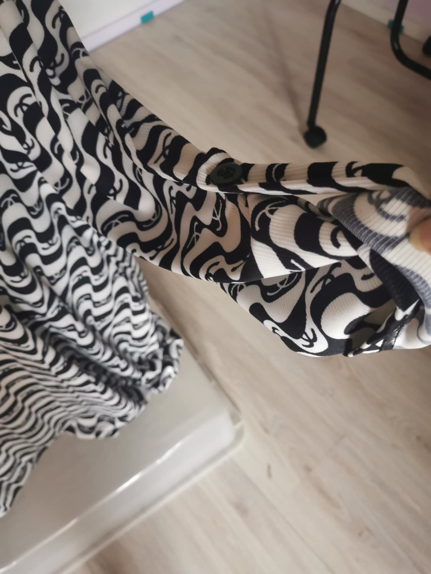 TUNIQUE RAYEE NOIRE/BLANC 50/52