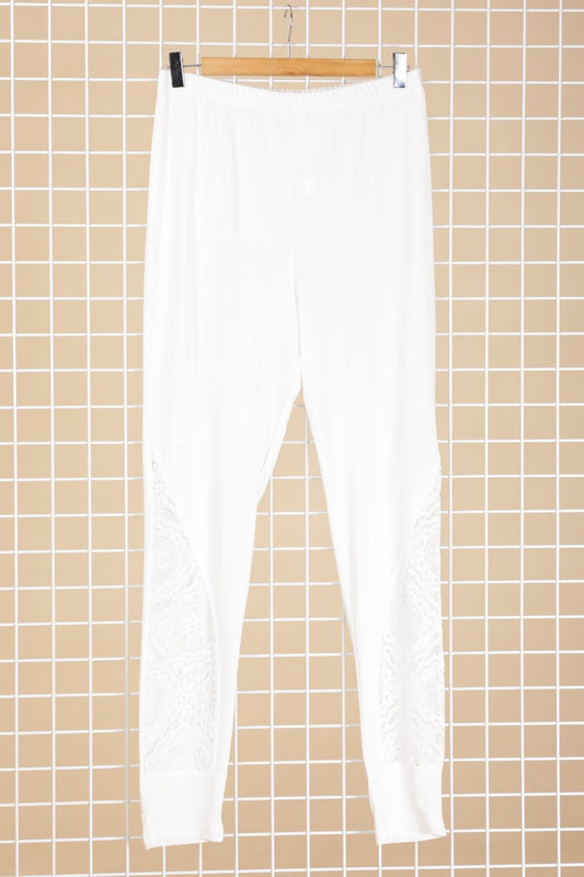LEGGINS BLANC DENTELLE 46/48