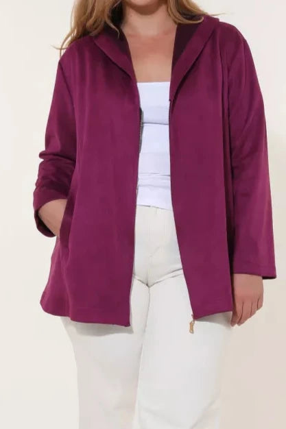 VESTE A CAPUCHE VIOLETTE 46/48