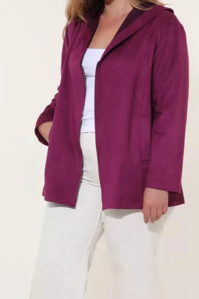 VESTE A CAPUCHE VIOLETTE 46/48