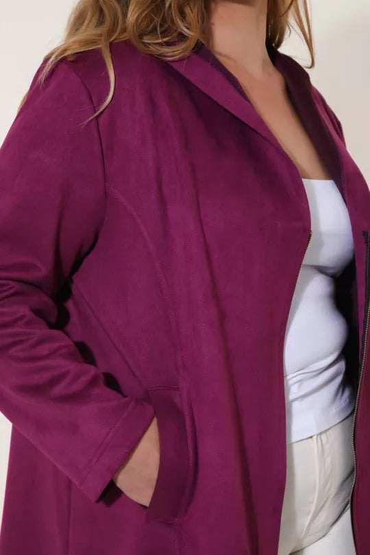 VESTE A CAPUCHE VIOLETTE 46/48