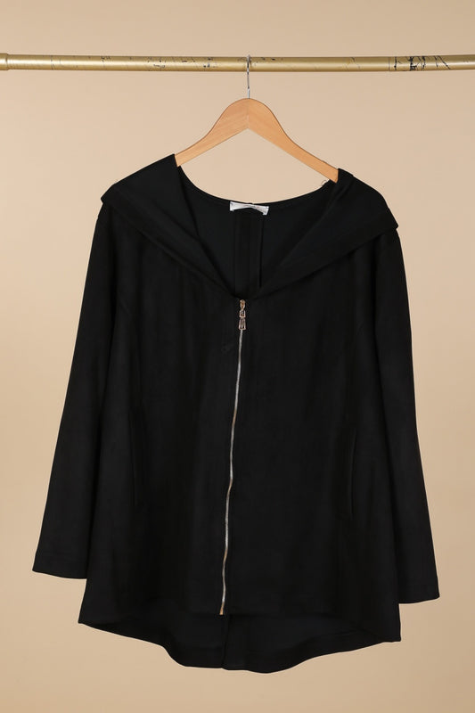 VESTE A CAPUCHE NOIR 50/52