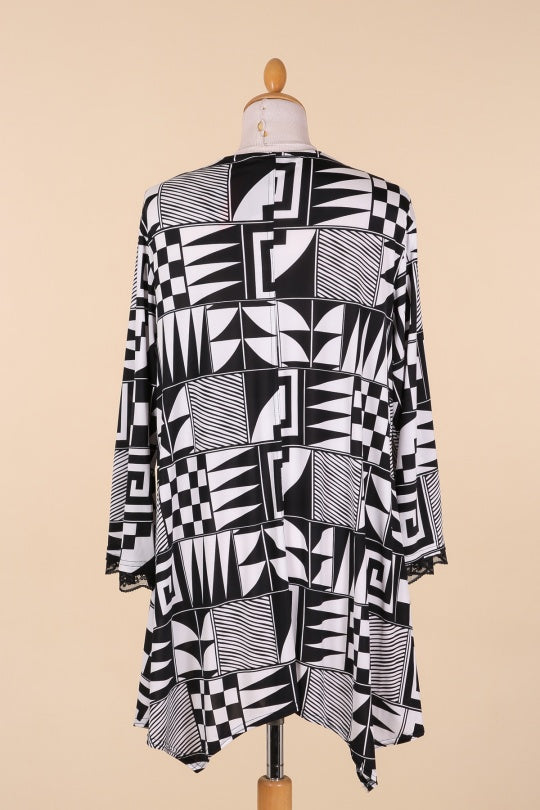 TUNIQUE IMPRIMEE NOIRE/BLANC 58/60