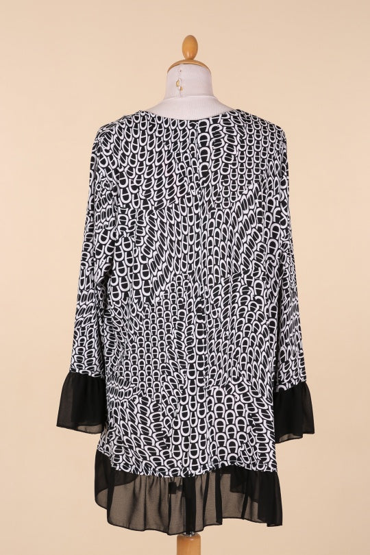 TUNIQUE IMPRIMEE NOIRE/BLANC 50/52