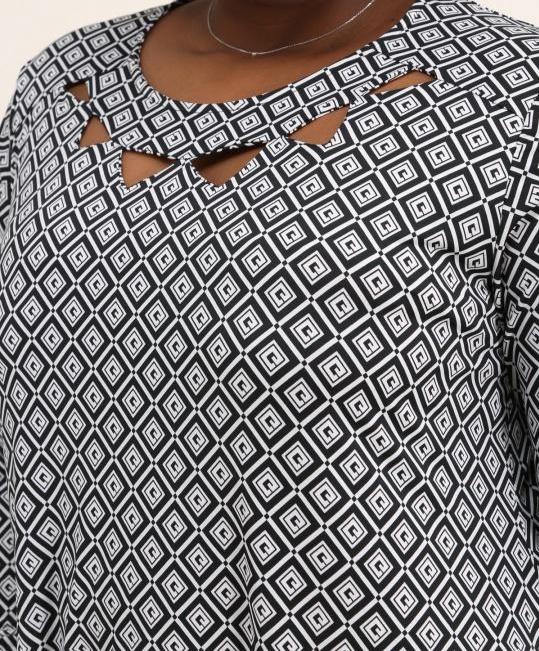 TUNIQUE IMPRIMEE GRIS/NOIRE 46/48