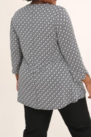 TUNIQUE IMPRIMEE GRIS/NOIRE 46/48
