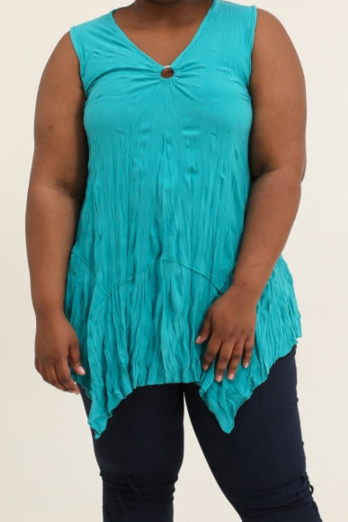 TUNIQUE SANS MANCHES VERT 46/48