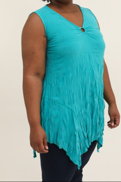 TUNIQUE SANS MANCHES VERT 46/48