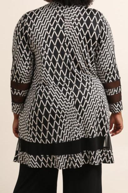 ROBE/TUNIQUE IMPRIMEE NOIR/BLANC 46/48