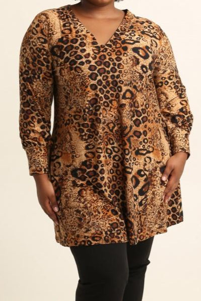 ROBE/TUNIQUE IMPRIMEE LEOPARD 46/48