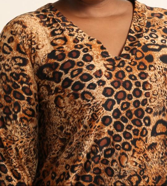 ROBE/TUNIQUE IMPRIMEE LEOPARD 46/48