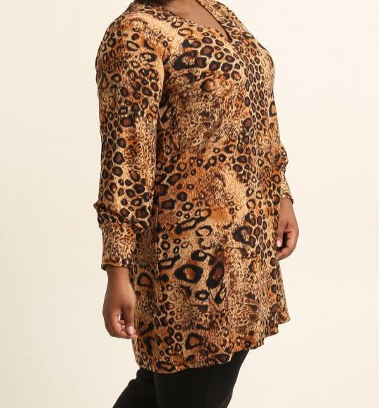 ROBE/TUNIQUE IMPRIMEE LEOPARD 46/48