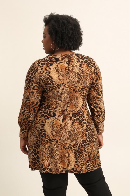 ROBE/TUNIQUE IMPRIMEE LEOPARD 46/48