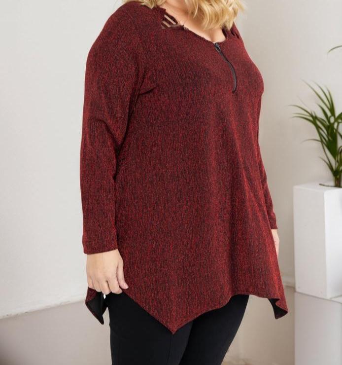 TUNIQUE BORDEAUX 46/48
