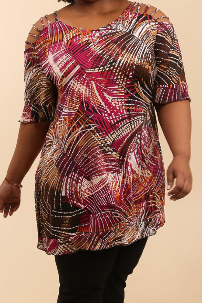 ROBE/TUNIQUE IMPRIMEE FUSCHIA 46/48