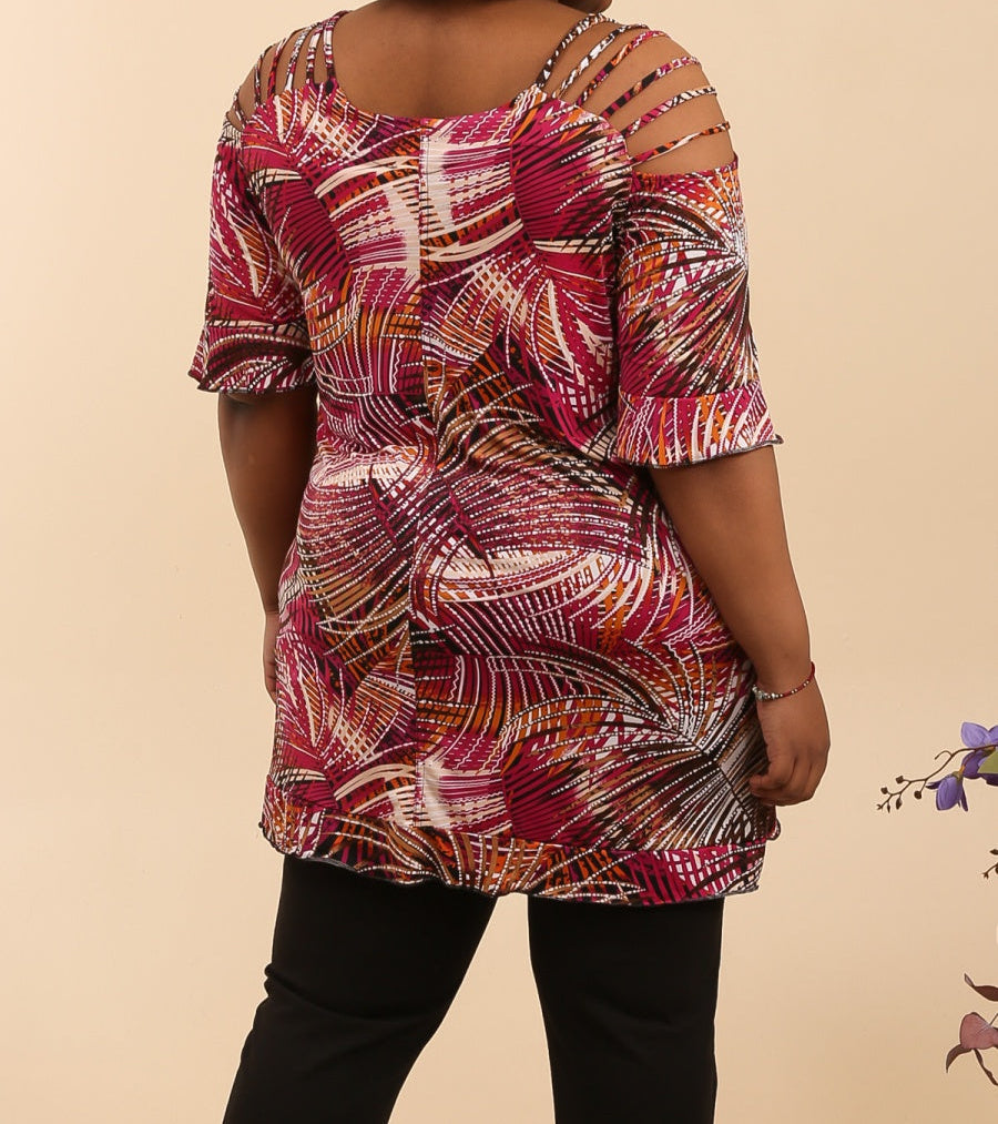 ROBE/TUNIQUE IMPRIMEE FUSCHIA 46/48