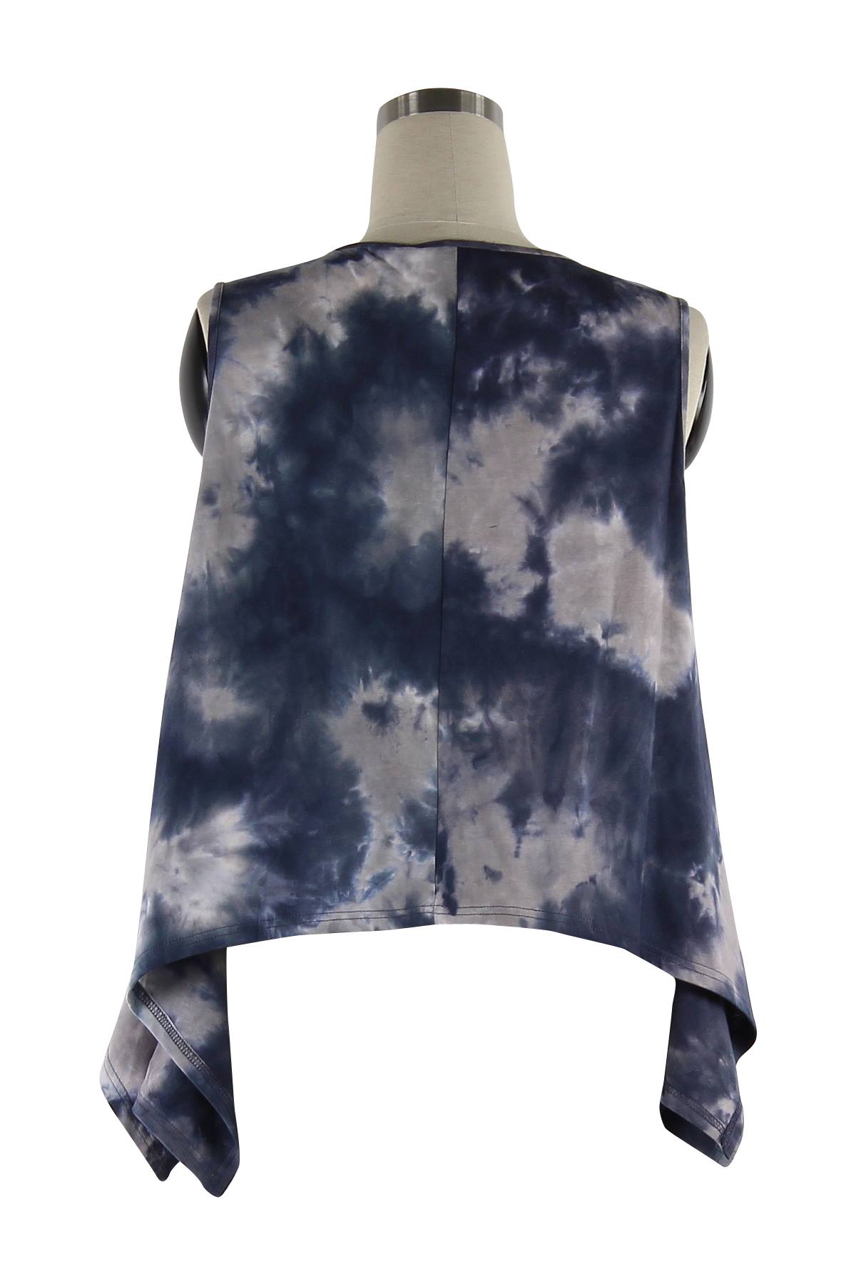 **TOP SANS MANCHE BLEU/GRIS 52