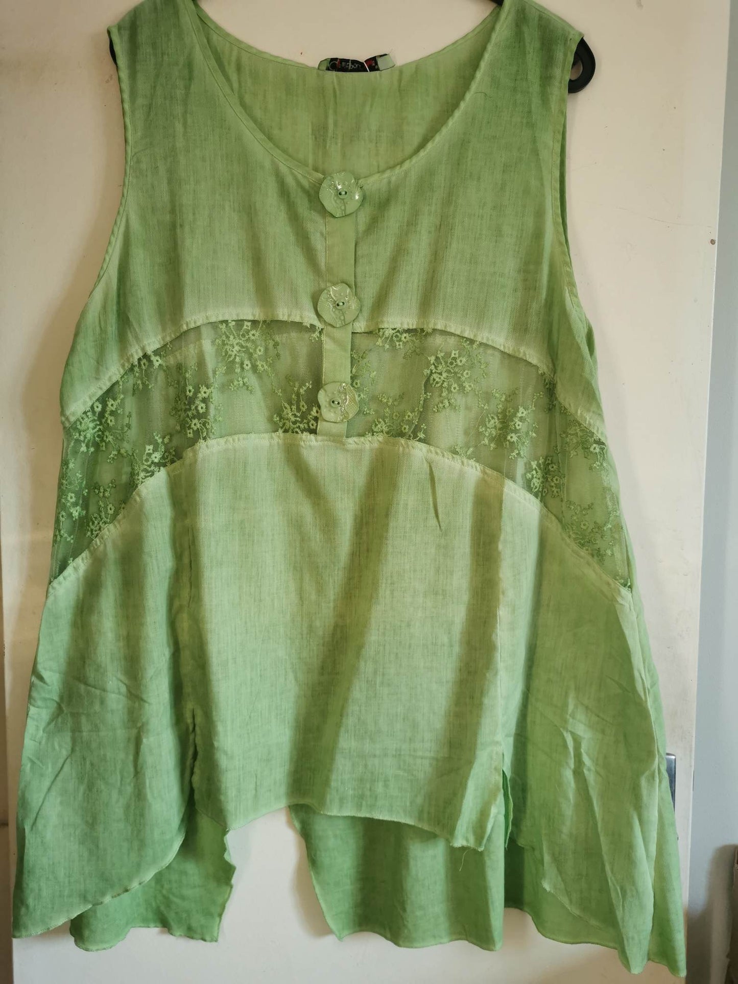 *** TUNIQUE VERTE 2 EN 1 TAILLE 52