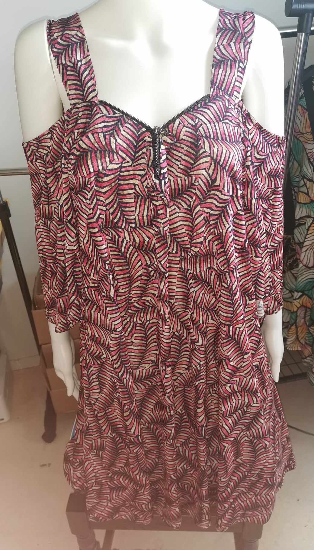TUNIQUE IMPRIMEE ROUGE 50/52