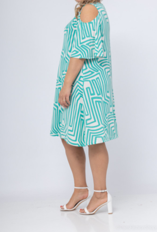 ROBE/TUNIQUE IMPRIMEE VERT 54/56