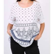 TUNIUE IMPRIMEE BLEUE/BLANC 48/50
