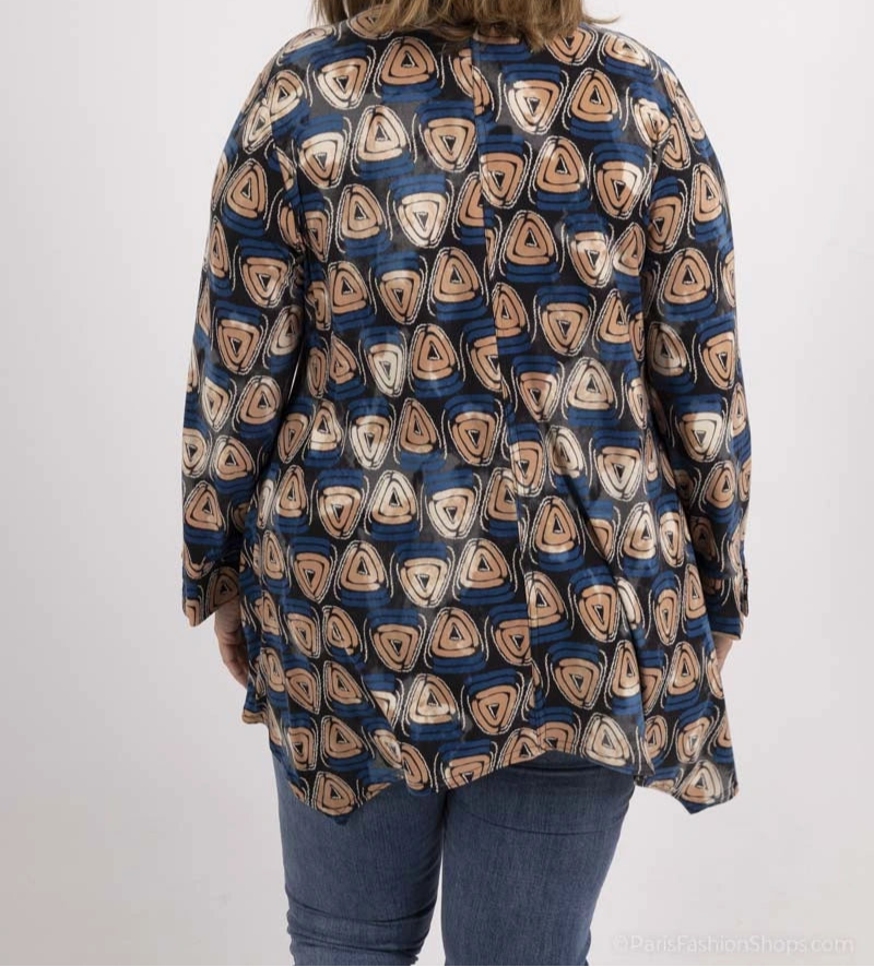 TUNIQUE IMPRIMEE BLEUE 54/56