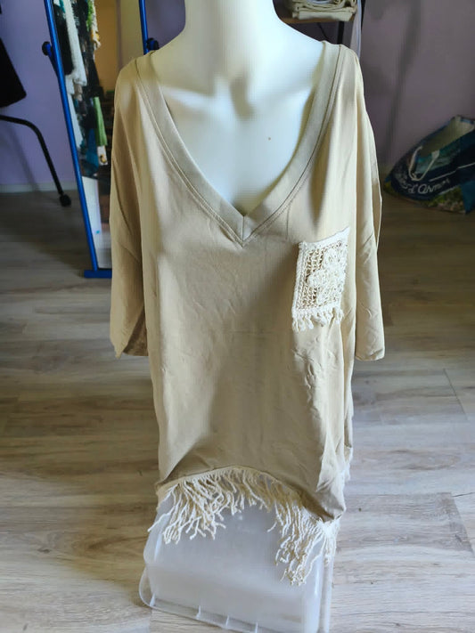 TUNIQUE A FRANGES 50/52